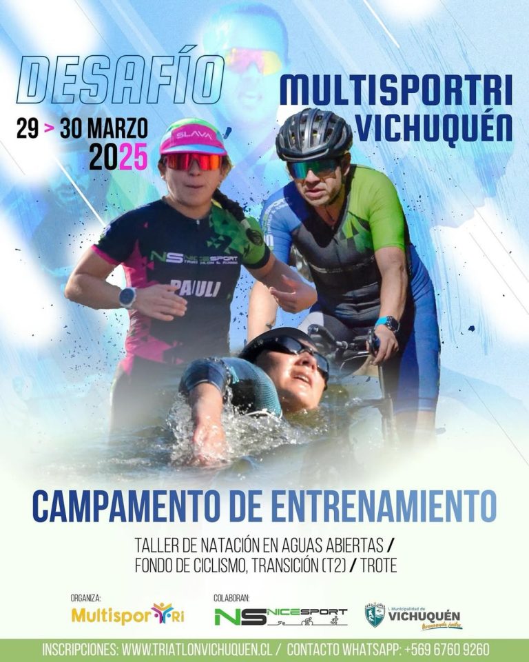 ¡Prepárate para el Campamento de Entrenamiento para Triatlón! “DESAFÍO MULTISPORTRI VICHUQUÉN”, una experiencia única donde el deporte se encuentra con la belleza natural de nuestra comuna.