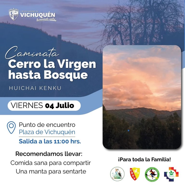 Ven y sé parte de la Caminata ecológica y sensorial “Cerro la Virgen hasta el Bosque Huichai Kenku”