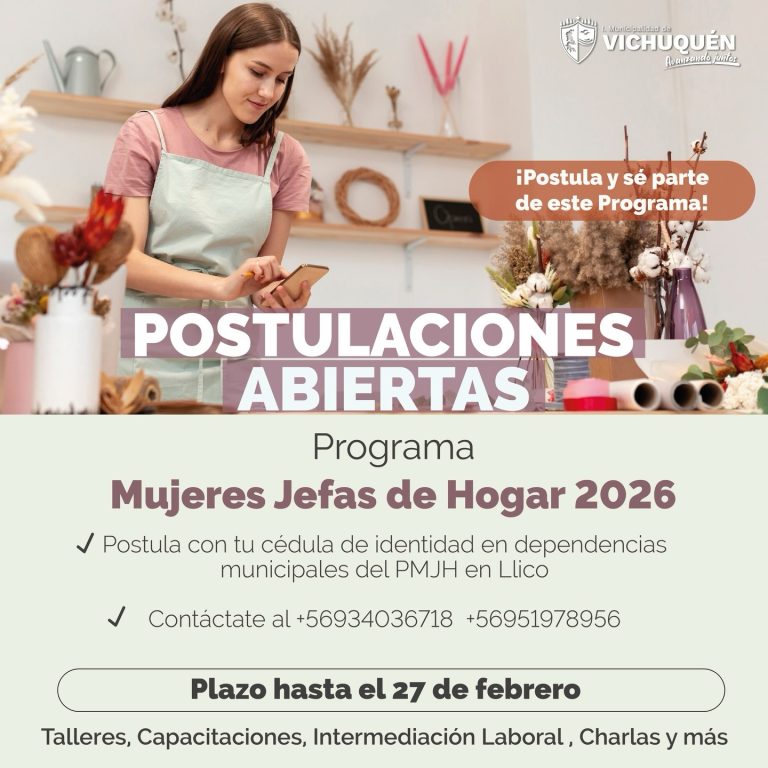 ¡Atención mujeres de nuestra comuna!